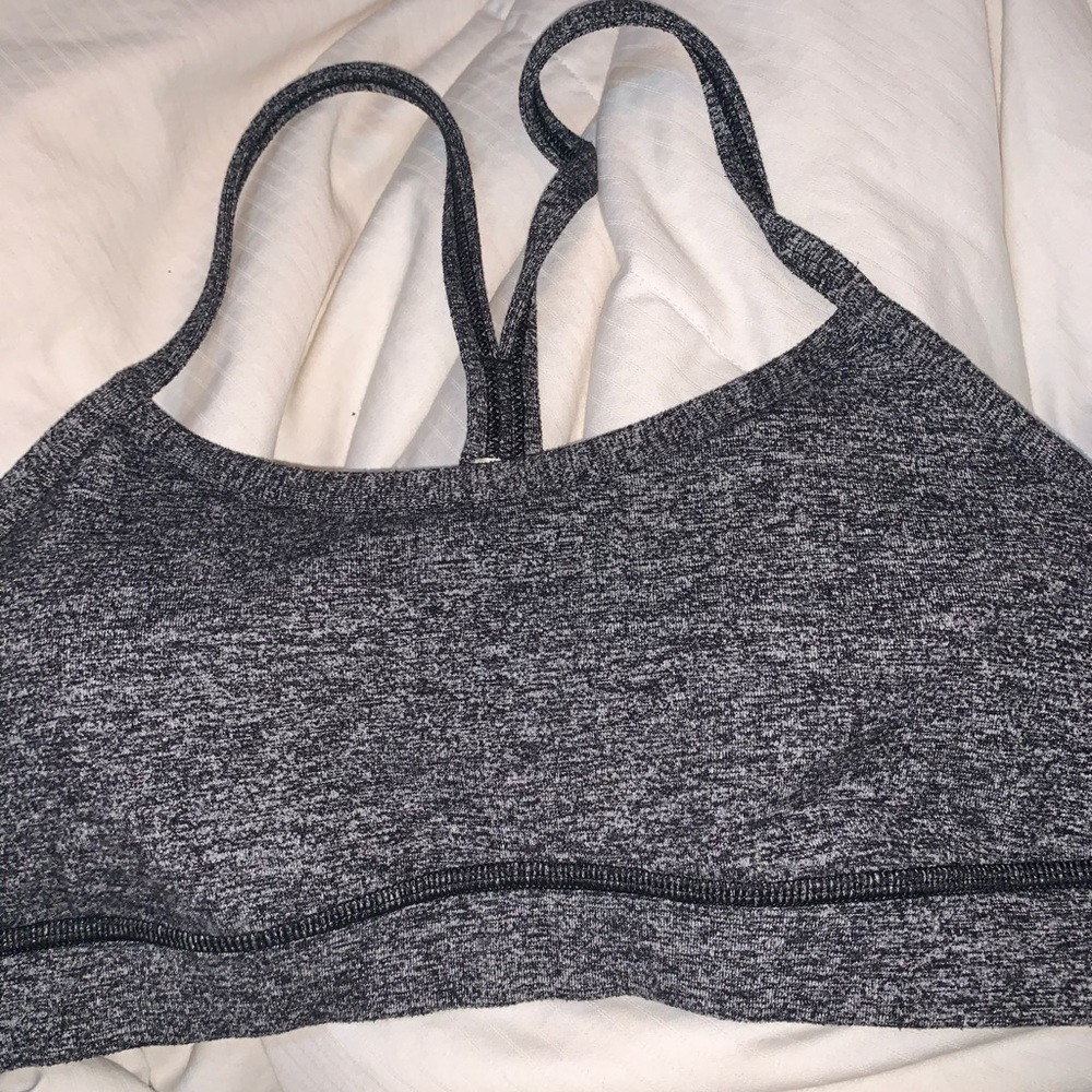 Lululemon Gray Sports Bra Size 6 WORN ONCE